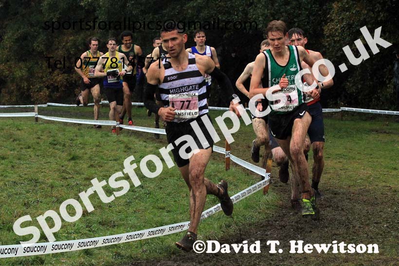 Senior Mens 2023 National Cross Country Relays, Berry Hill Park, Mansfield.  Photo: David T. Hewitson/Sports for All Pics